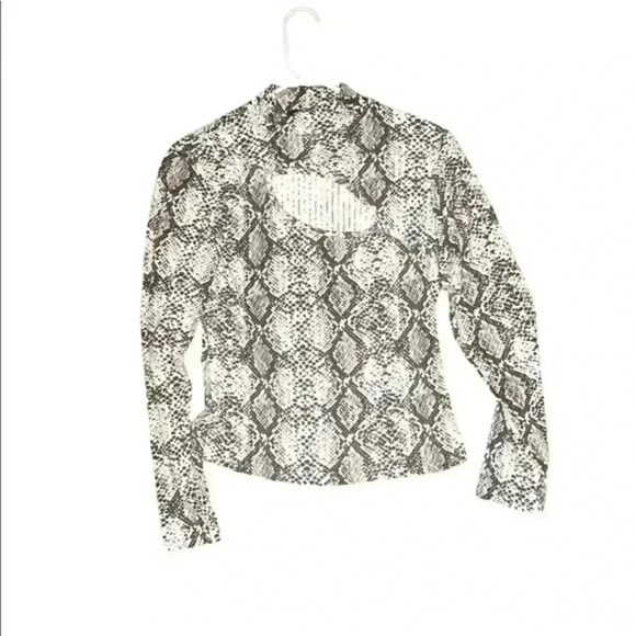 Faded Rose Animal Print Top with cutout above chest - Picture 3 of 4